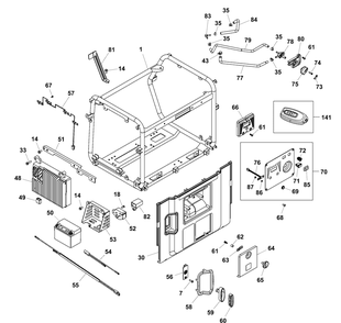 Main Unit P2 Diagram and Parts List for 030805-00  Briggs and Stratton Generator